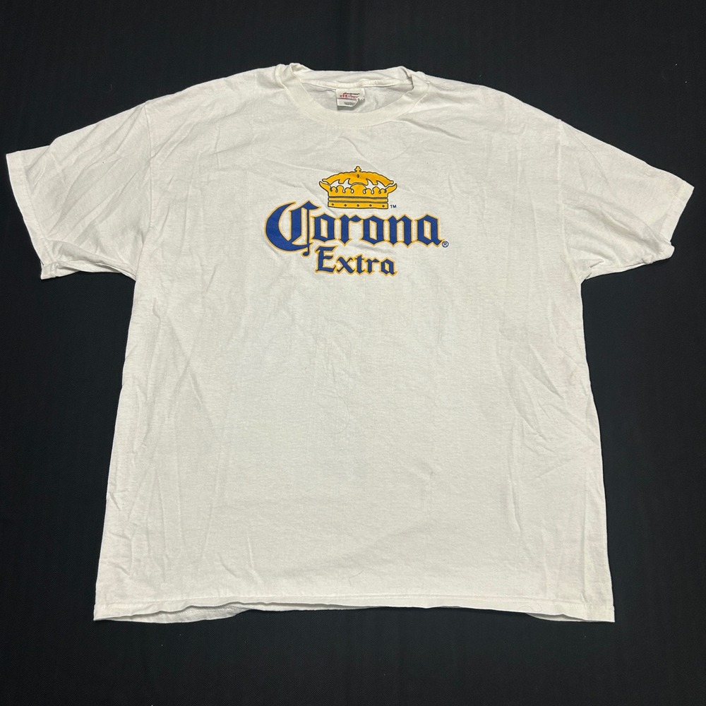 Vintage Corona Extra Beer Graphic T-Shirt White Stedman by Hanes XL